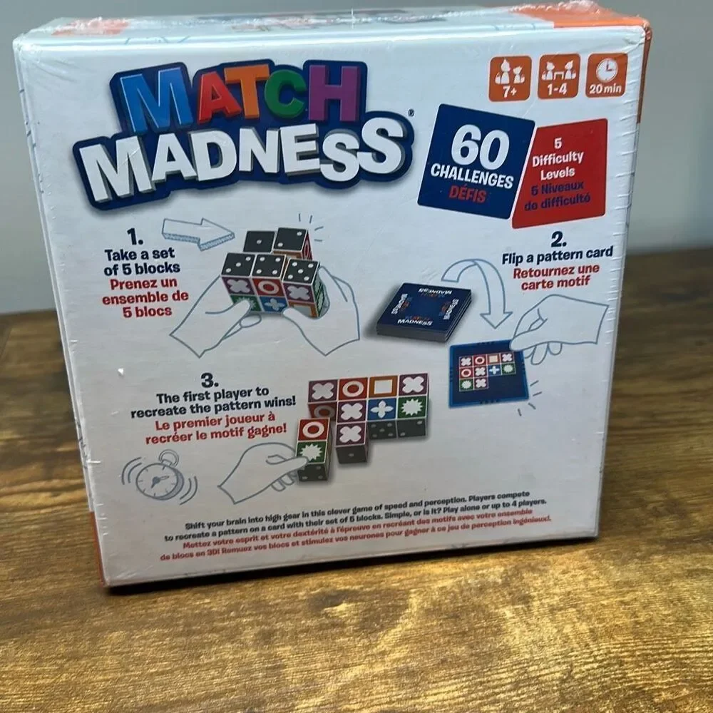 Match Madness Board Game‎ Visual Recognition Matching Fast Paced Puzzle New